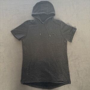 Under Armour Hoodie Mens Dark Gray Short Sleeve Sweatshirt Workout Gym -Size L